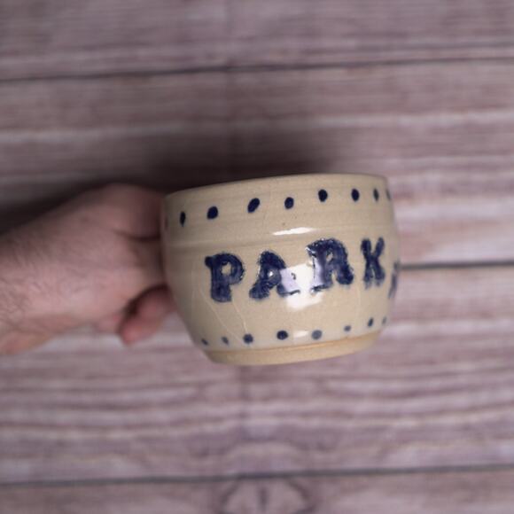 Set of 2 Hand-Thrown Pottery Coffee Mugs “Park 5” Design, Signed RS, Cottagecore - Picture 12 of 16